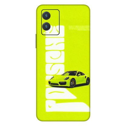 VIVO Z/V/X/T/U/S Series Phone Skins (All Models) - Lime Green Porche - 3D Embossed Finish (L-30) Vivo T1X