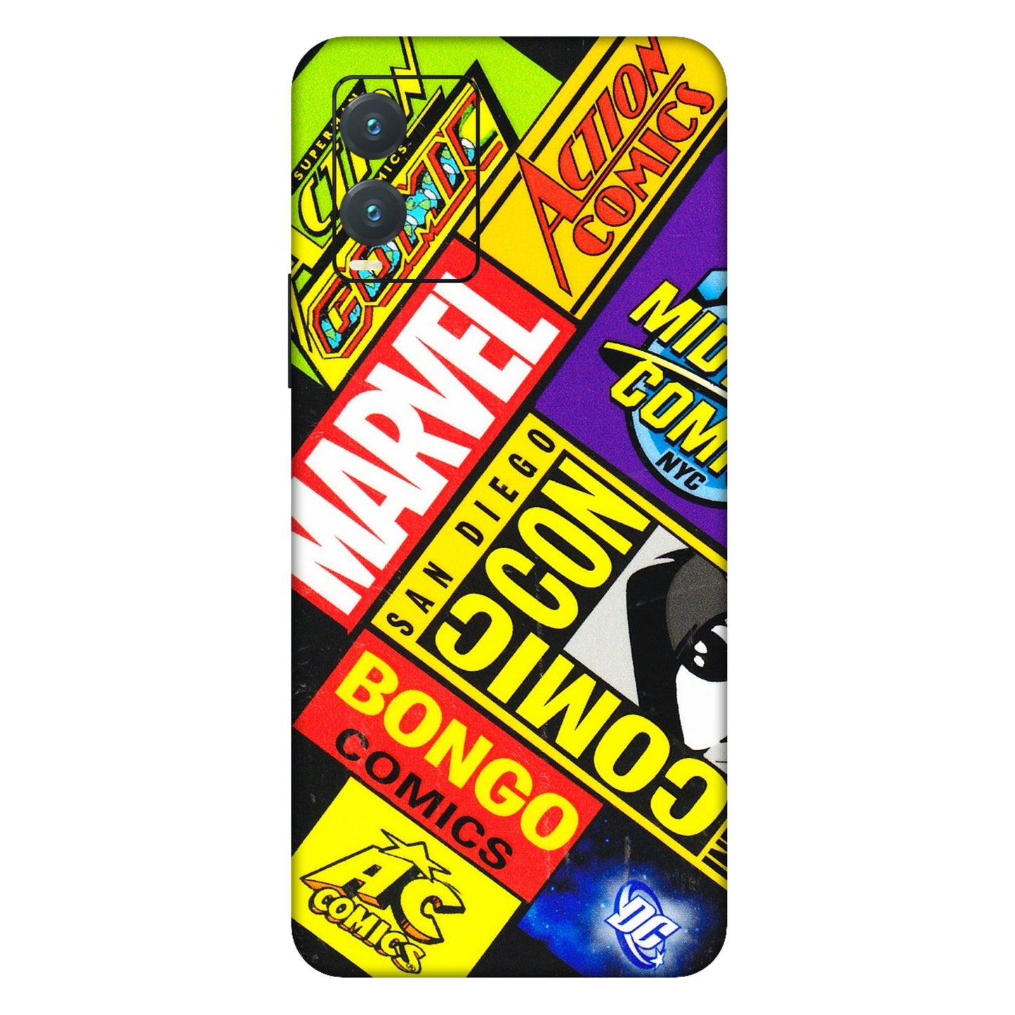 VIVO Z/V/X/T/U/S Series Phone Skins (All Models) - Bongo Comic Con - 3D Embossed Finish (L-325) Vivo T1X