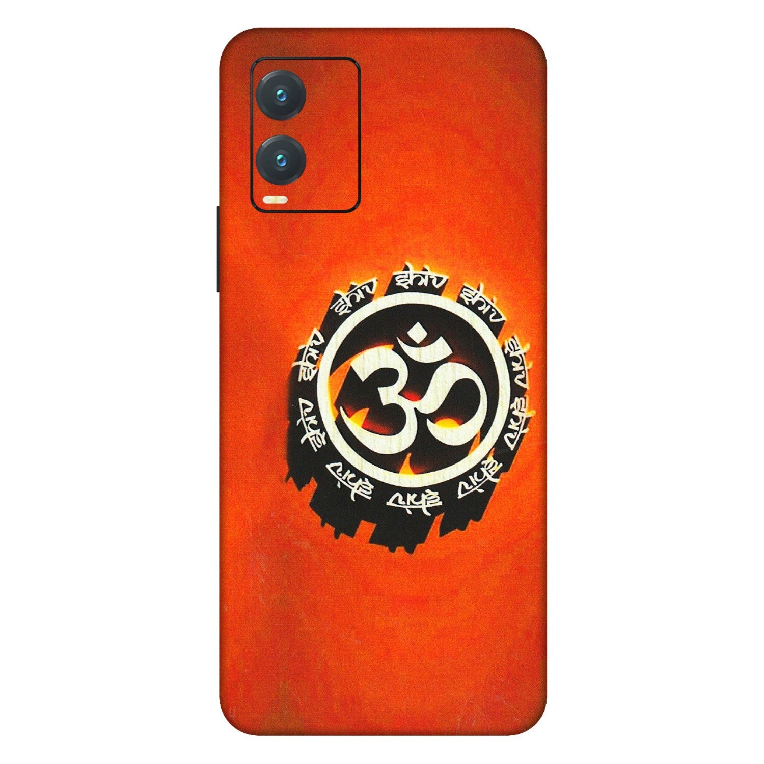 VIVO Z/V/X/T/U/S Series Phone Skins (All Models) - Aum Shiv Orange - 3D Embossed Finish (L-32) Vivo T1X