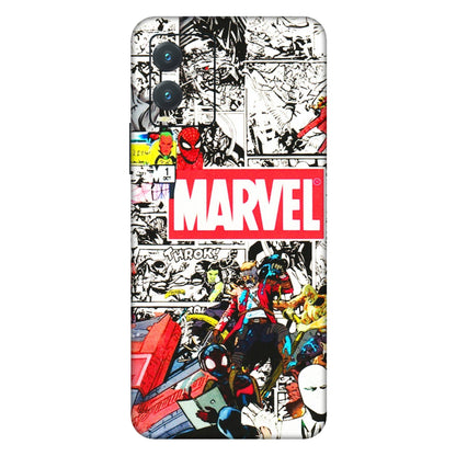VIVO Z/V/X/T/U/S Series Phone Skins (All Models) - Marvel Colorful Comic - 3D Embossed Finish (L-64) Vivo T1X