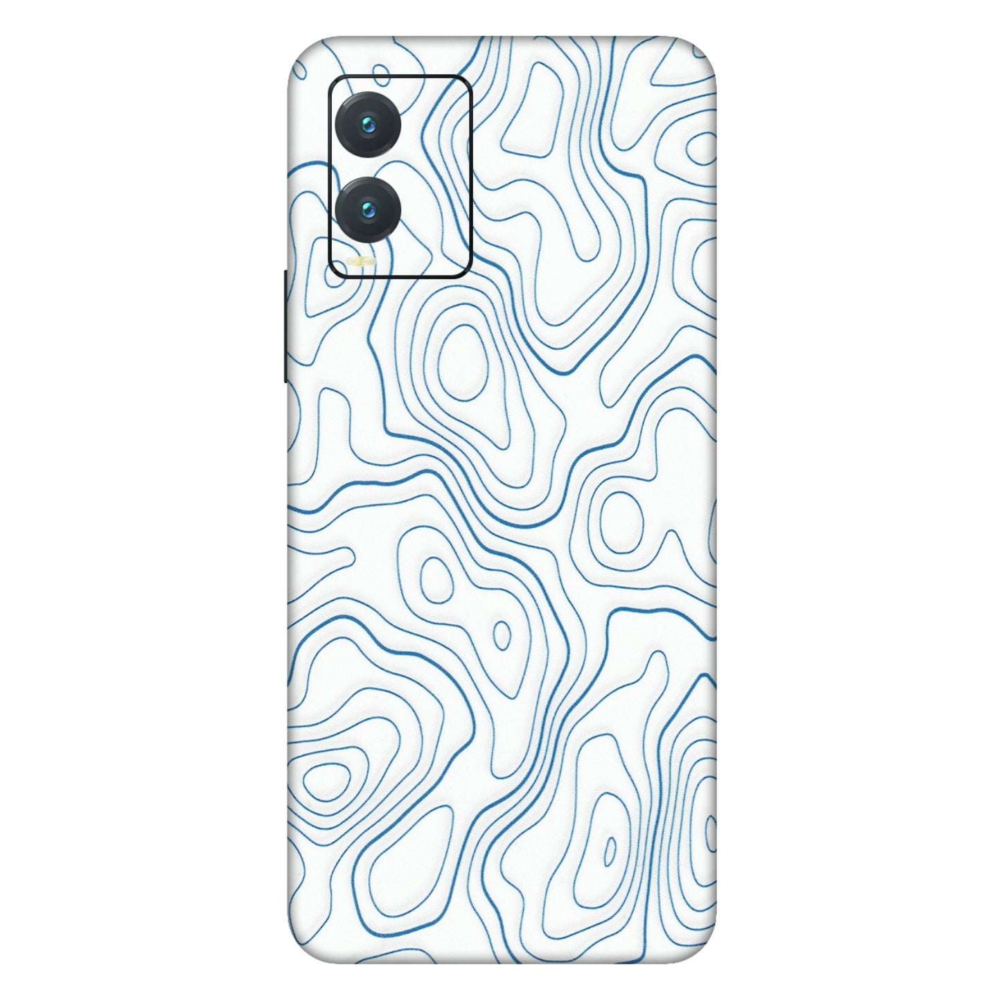 VIVO Z/V/X/T/U/S Series Phone Skins (All Models) - Blue And White Swirls - Matte Finish (M-139) Vivo T1X