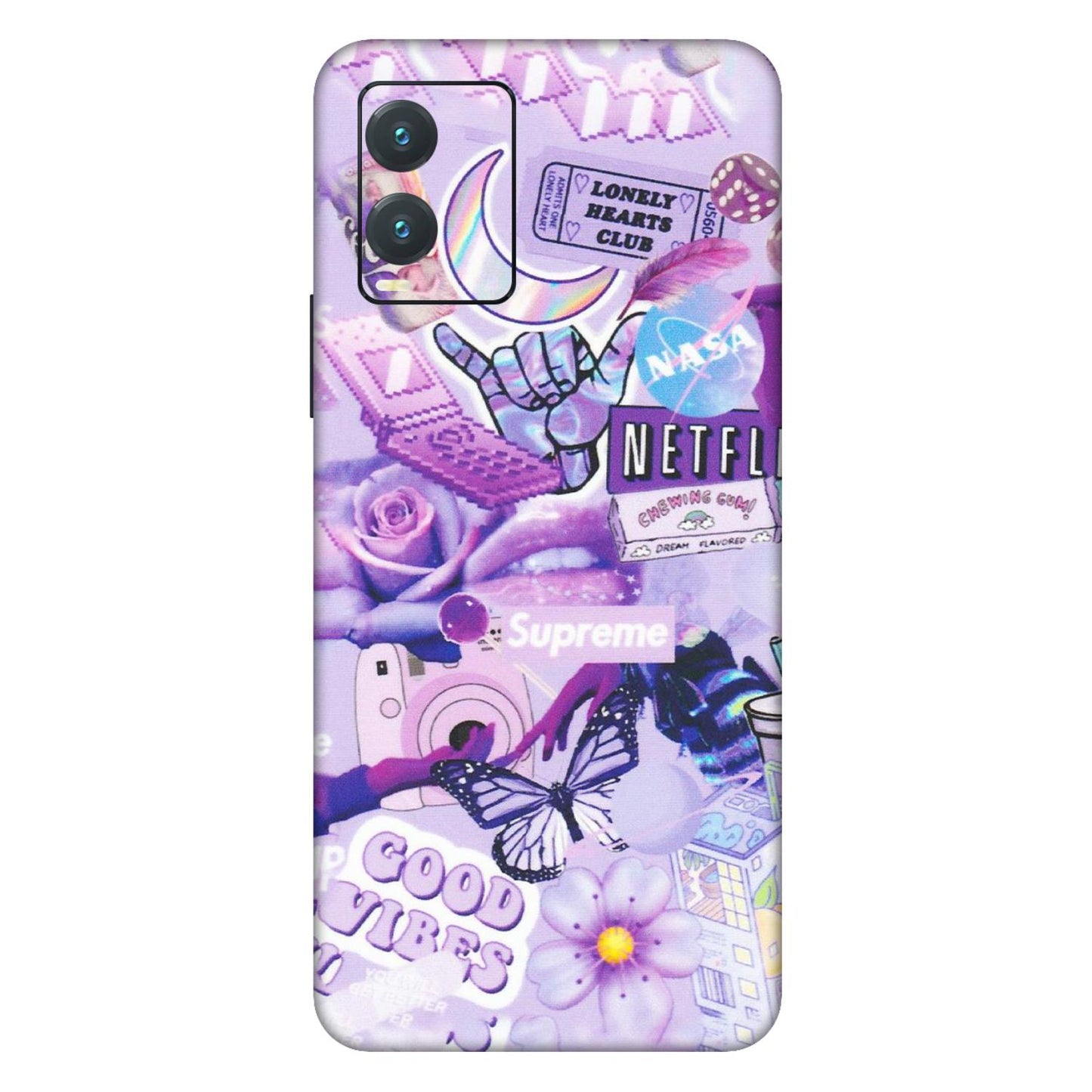VIVO Z/V/X/T/U/S Series Phone Skins (All Models) - Supreme Purple Magic - Matte Finish (M-88) Vivo T1X