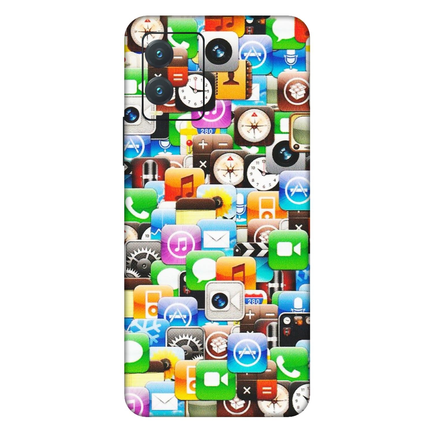 VIVO Z/V/X/T/U/S Series Phone Skins (All Models) - All Apple Icons - Matte Finish (M-93) Vivo T1X