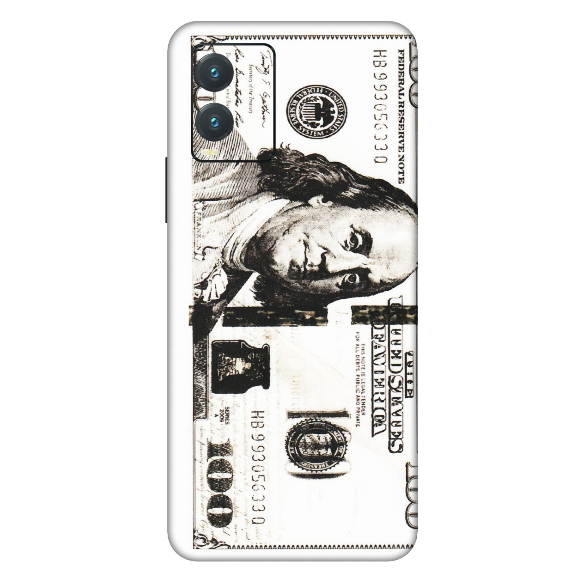 VIVO Z/V/X/T/U/S Series Phone Skins (All Models) - 100 Dollar Currency - Transparent Finish (T-01) Vivo T1X