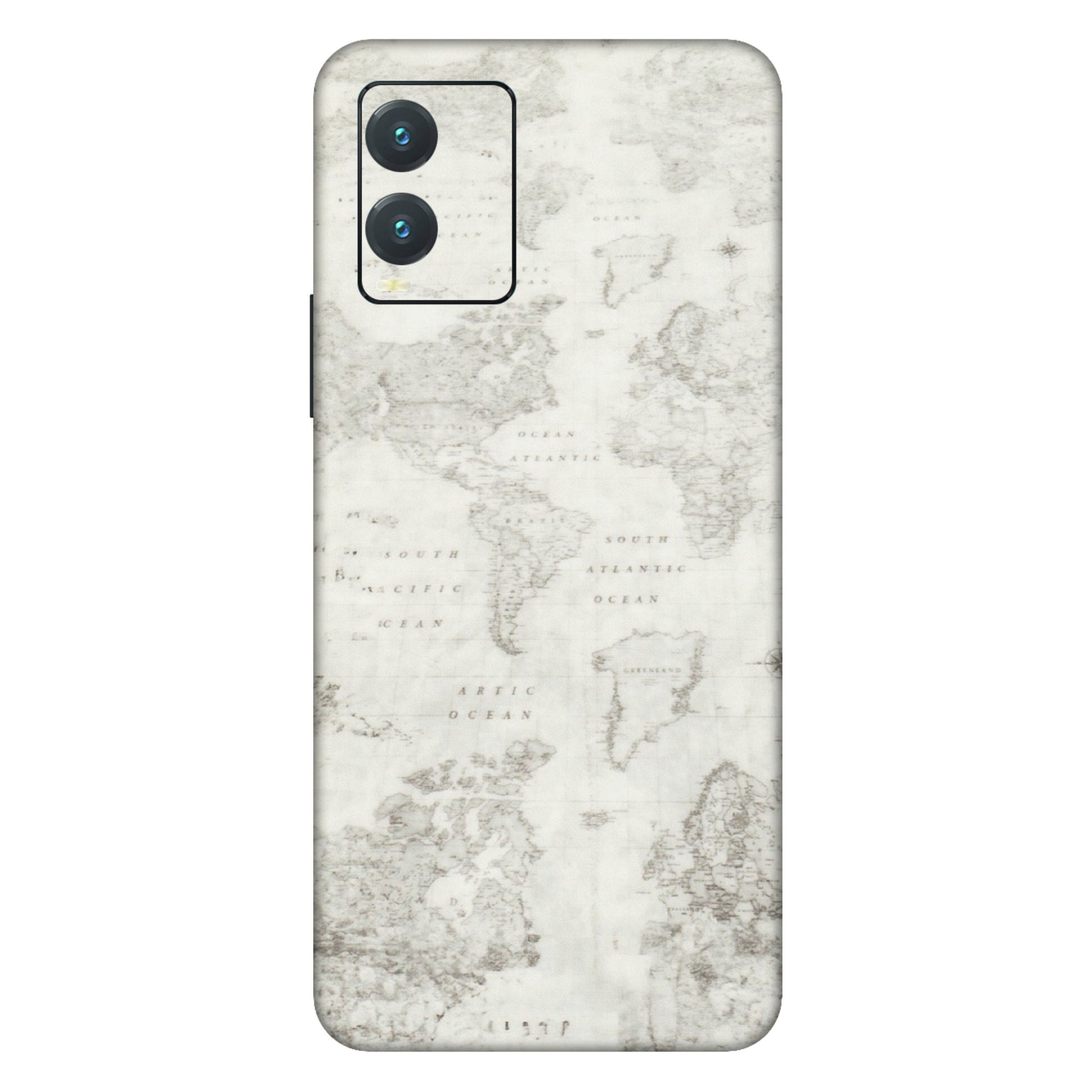VIVO Z/V/X/T/U/S Series Phone Skins (All Models) - World Travel Map - Transparent Finish (T-04) Vivo T1X