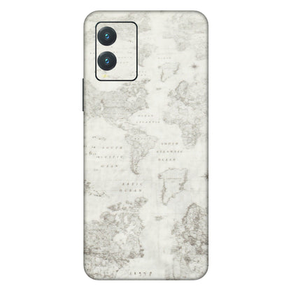 VIVO Z/V/X/T/U/S Series Phone Skins (All Models) - World Travel Map - Transparent Finish (T-04) Vivo T1X