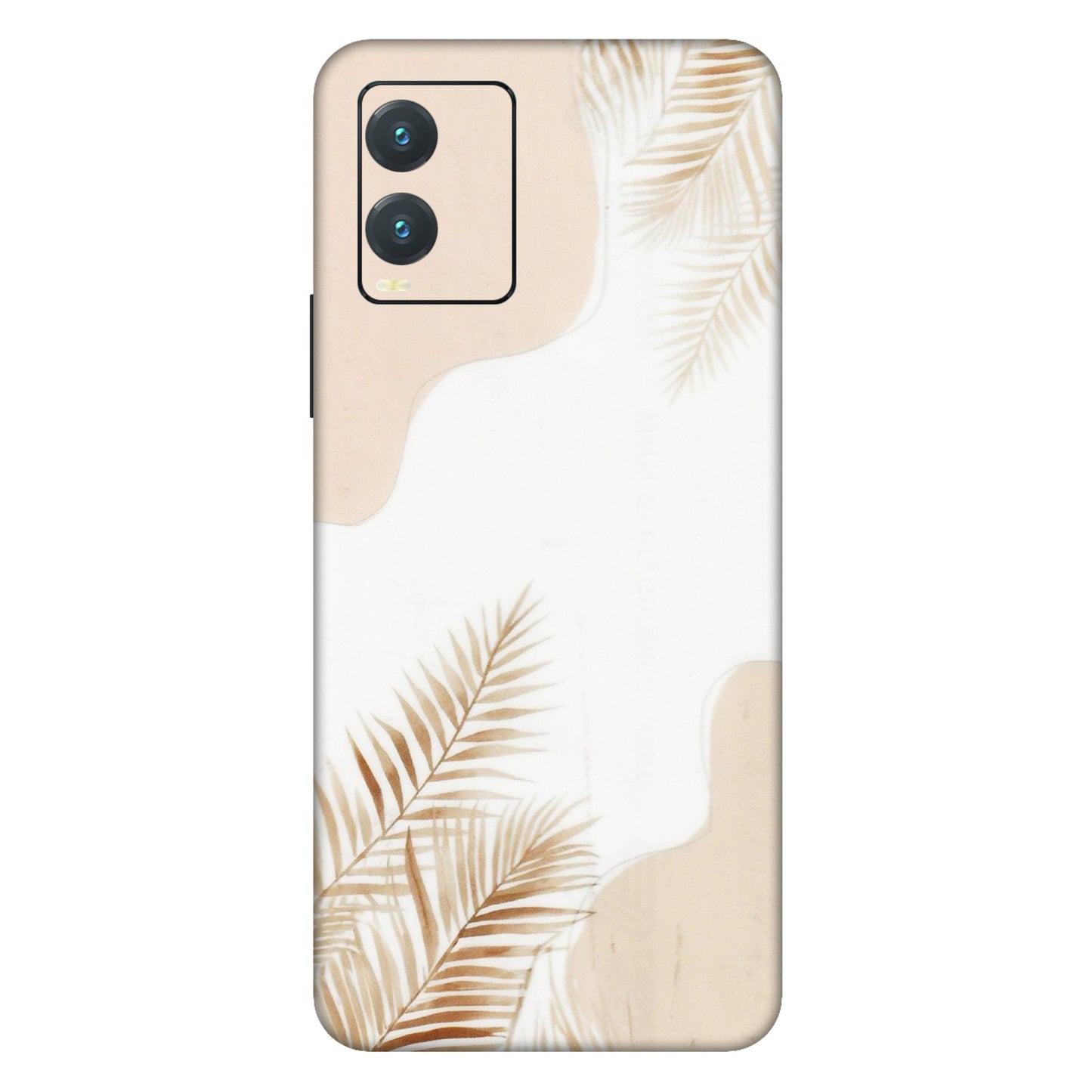 VIVO Z/V/X/T/U/S Series Phone Skins (All Models) - Gold Petals Abstract - Transparent Finish (T-08) Vivo T1X