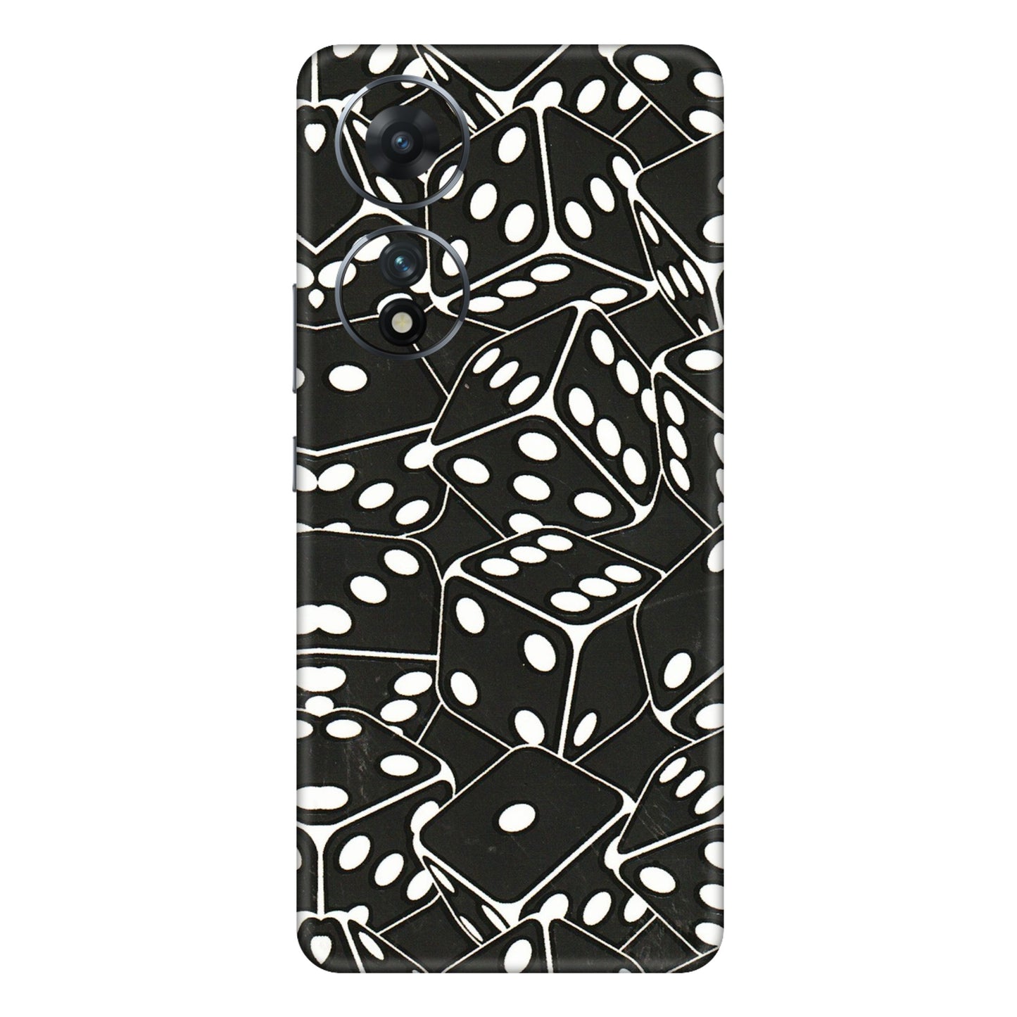 VIVO Z/V/X/T/U/S Series Phone Skins (All Models) - Big Black Dices - 3D Embossed Finish (L-106) Vivo T2 (5G)