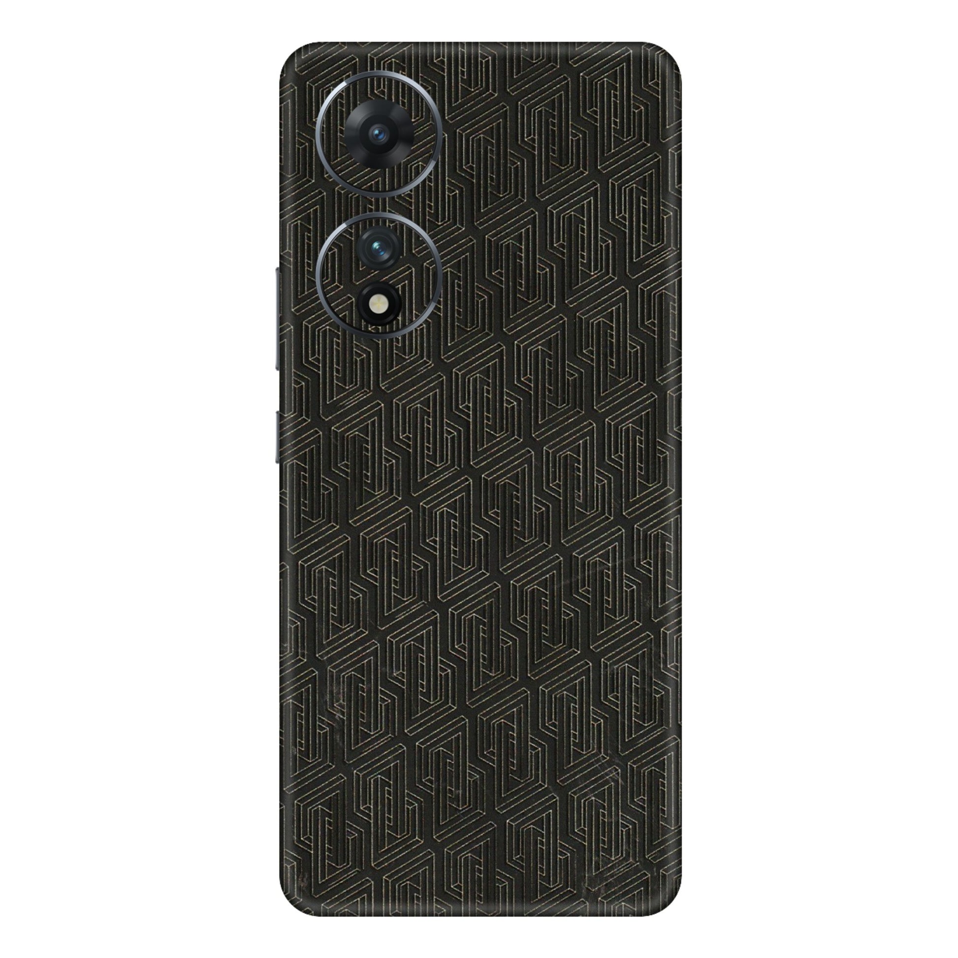 VIVO Z/V/X/T/U/S Series Phone Skins (All Models) - Black Abstract Pattern - 3D Embossed Finish (L-117) Vivo T2 (5G)