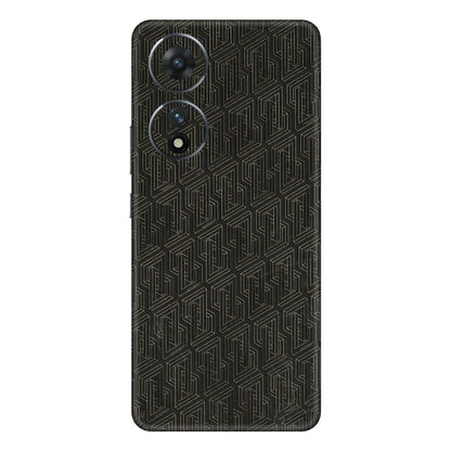 VIVO Z/V/X/T/U/S Series Phone Skins (All Models) - Black Abstract Pattern - 3D Embossed Finish (L-117) Vivo T2 (5G)