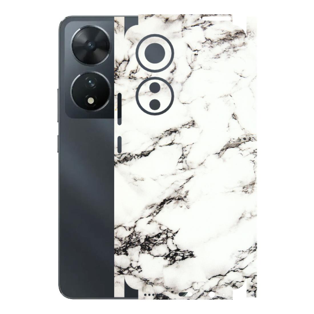 VIVO Z/V/X/T/U/S Series Phone Skins (All Models) - Black and White Marble Texture - 3D Embossed Finish (L-124) Vivo T2 (5G)