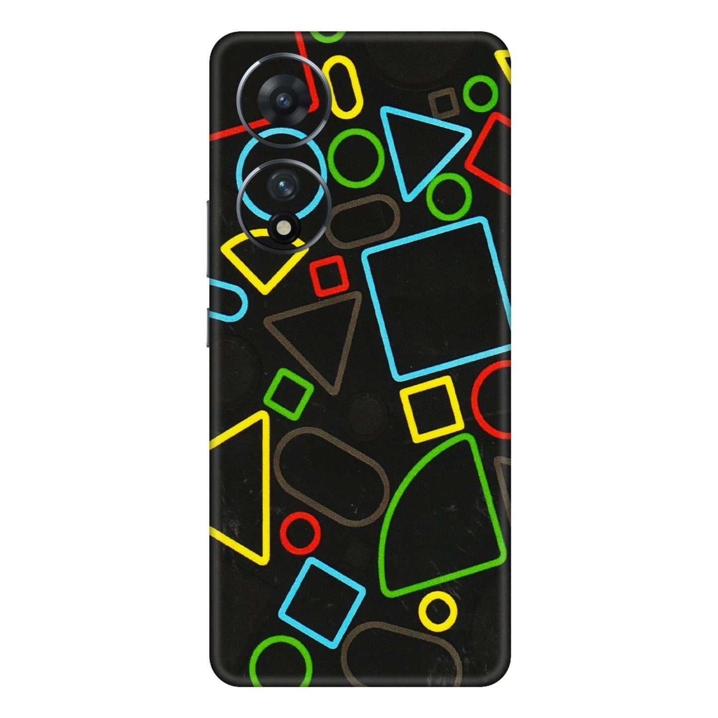 VIVO Z/V/X/T/U/S Series Phone Skins (All Models) - Black Shapes - 3D Embossed Finish (L-131) Vivo T2 (5G)