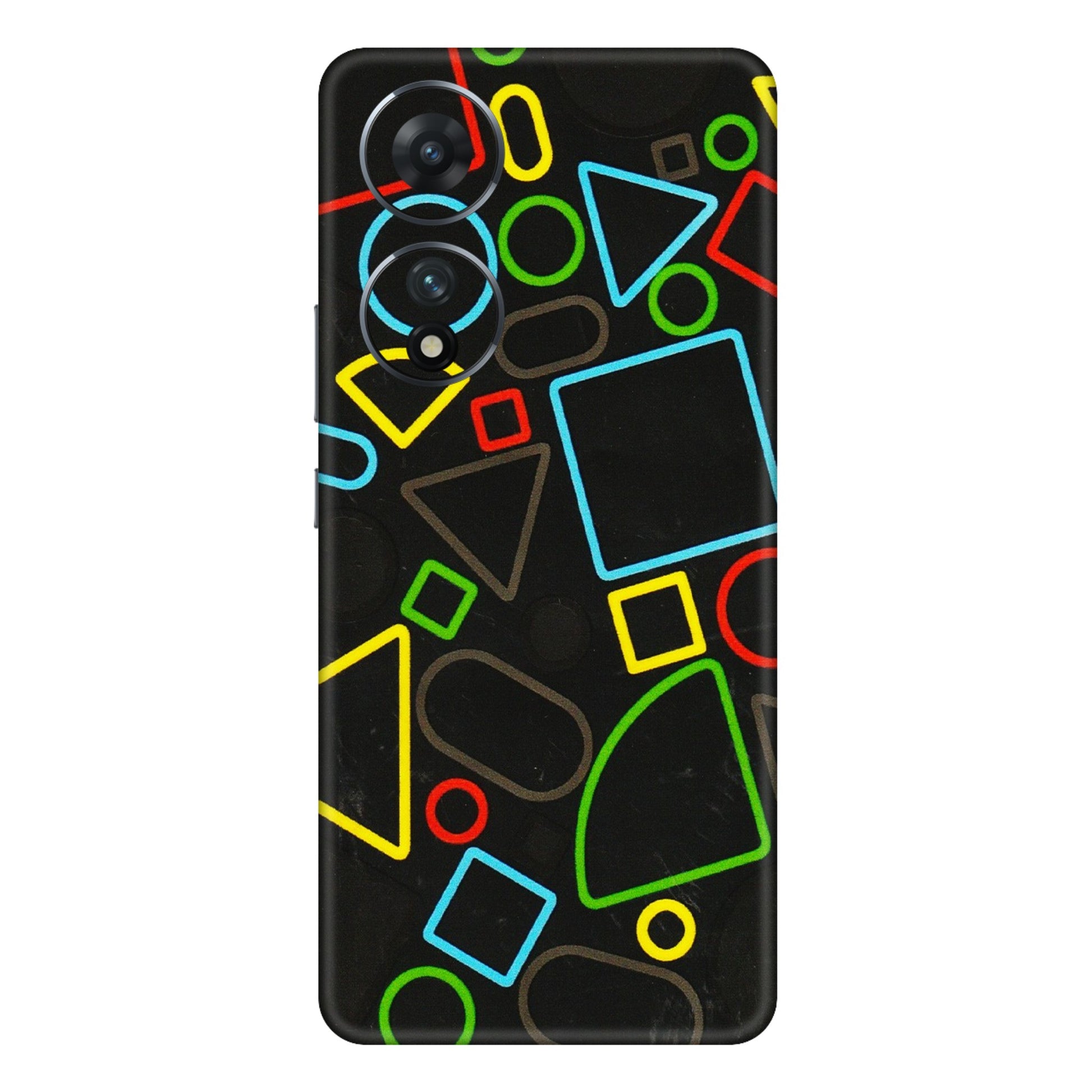 VIVO Z/V/X/T/U/S Series Phone Skins (All Models) - Black Shapes - 3D Embossed Finish (L-131) Vivo T2 (5G)