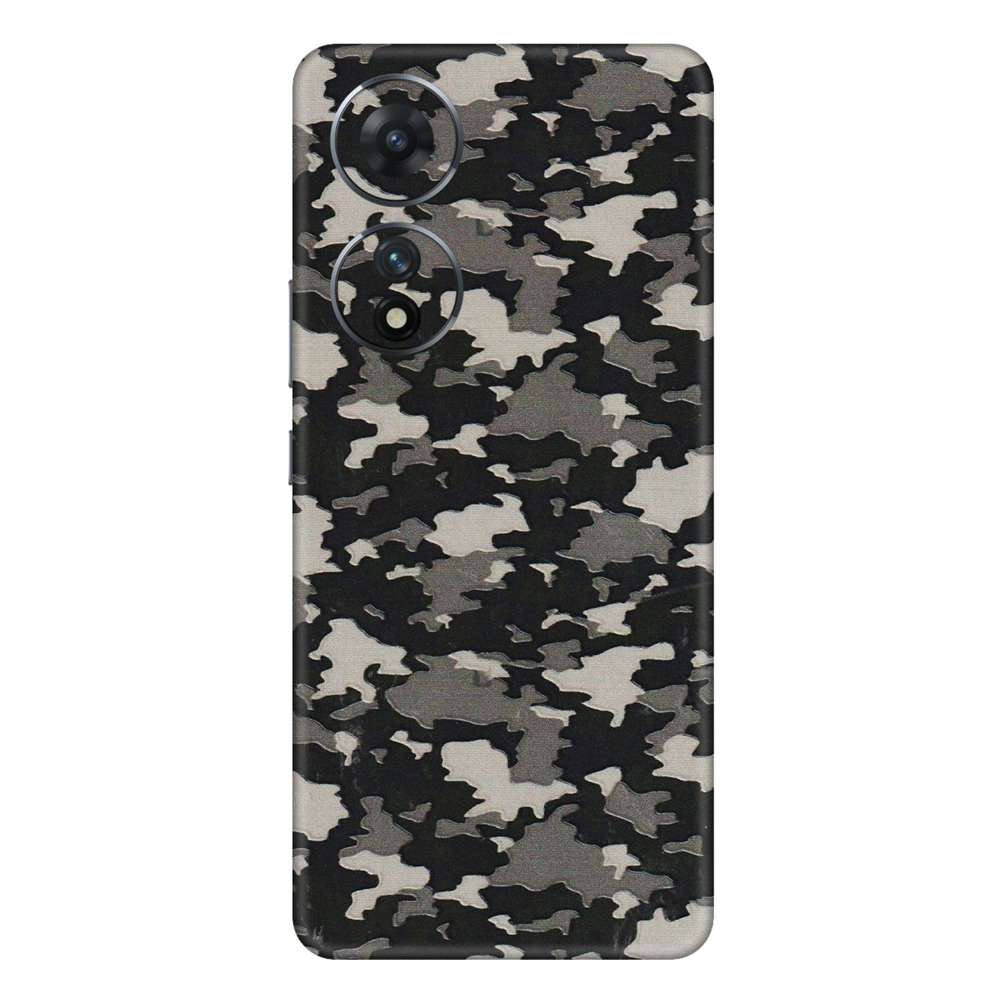VIVO Z/V/X/T/U/S Series Phone Skins (All Models) - Black/Grey Camoflaunge - 3D Embossed Finish (L-142) Vivo T2 (5G)
