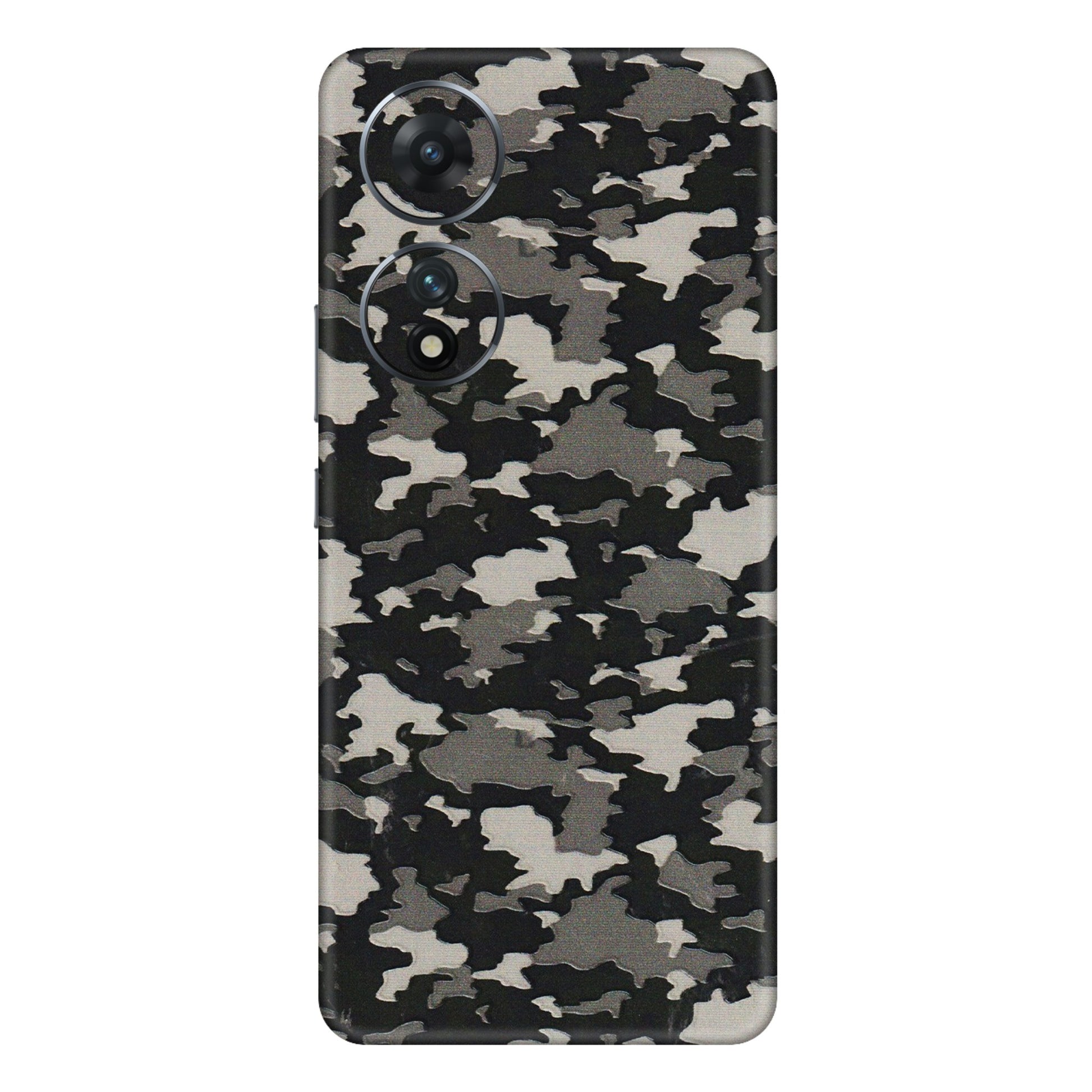 VIVO Z/V/X/T/U/S Series Phone Skins (All Models) - Black/Grey Camoflaunge - 3D Embossed Finish (L-142) Vivo T2 (5G)