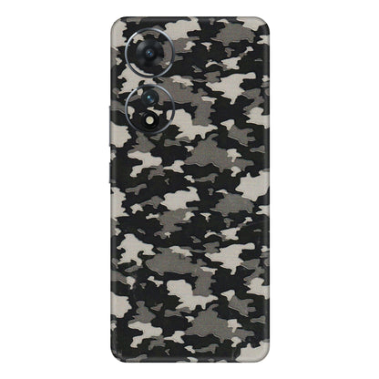 VIVO Z/V/X/T/U/S Series Phone Skins (All Models) - Black/Grey Camoflaunge - 3D Embossed Finish (L-142) Vivo T2 (5G)
