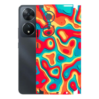 VIVO Z/V/X/T/U/S Series Phone Skins (All Models) - Abstract Swirl - 3D Embossed Finish (L-150) Vivo T2 (5G)