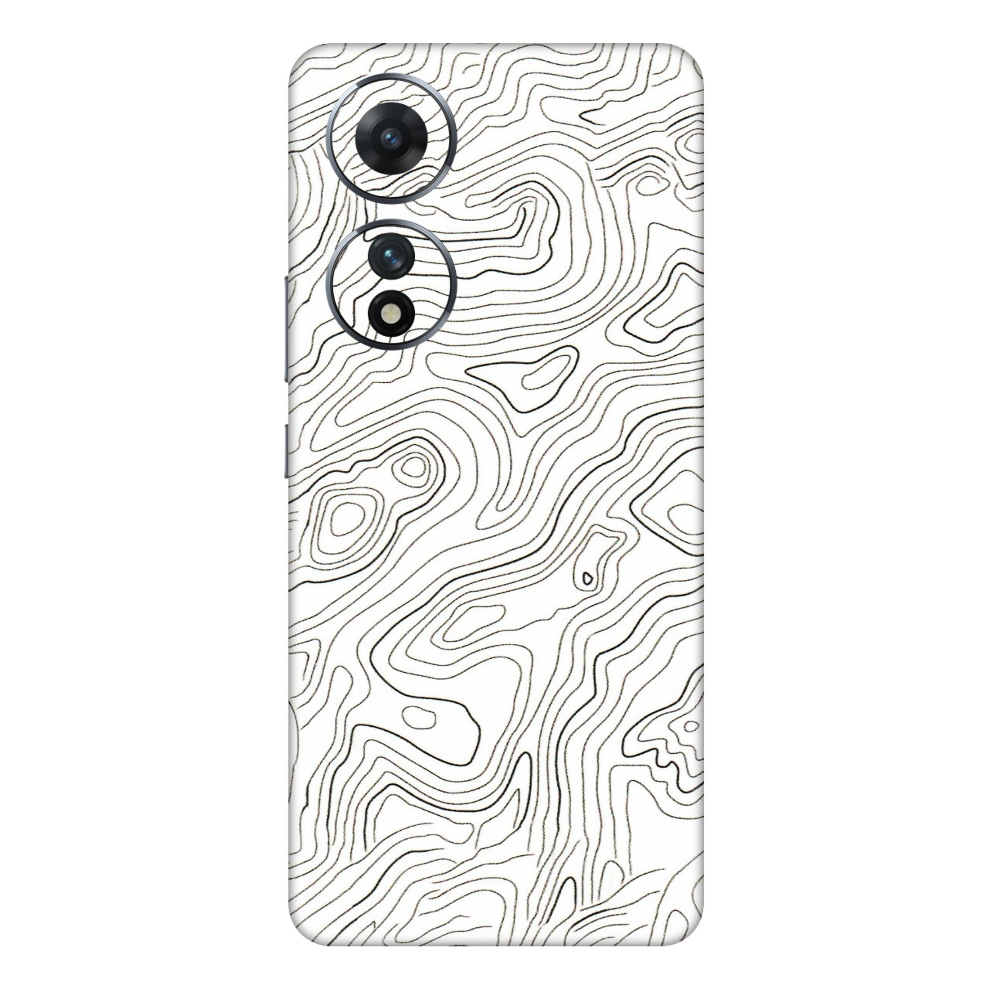 VIVO Z/V/X/T/U/S Series Phone Skins (All Models) - White Black Swirls - 3D Embossed Finish (L-219) Vivo T2 (5G)