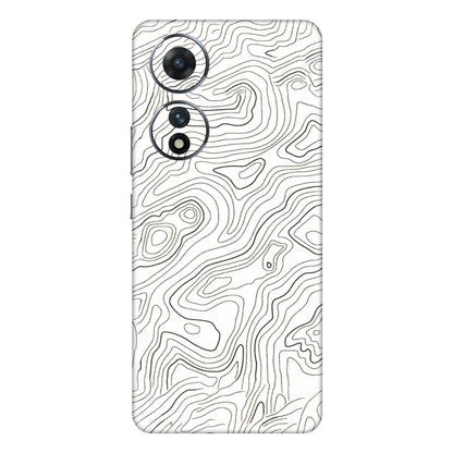 VIVO Z/V/X/T/U/S Series Phone Skins (All Models) - White Black Swirls - 3D Embossed Finish (L-219) Vivo T2 (5G)