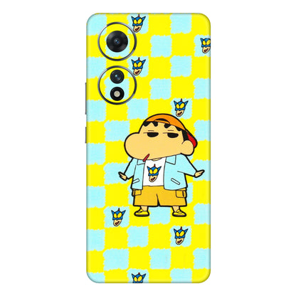 VIVO Z/V/X/T/U/S Series Phone Skins (All Models) - Yellow Blue Shinchan Cute - 3D Embossed Finish (L-221) Vivo T2 (5G)
