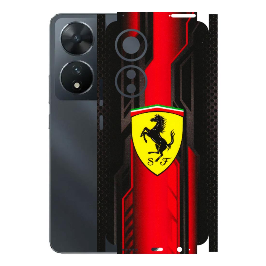 VIVO Z/V/X/T/U/S Series Phone Skins (All Models) - Black Ferrari Logo - 3D Embossed Finish (L-253) Vivo T2 (5G)