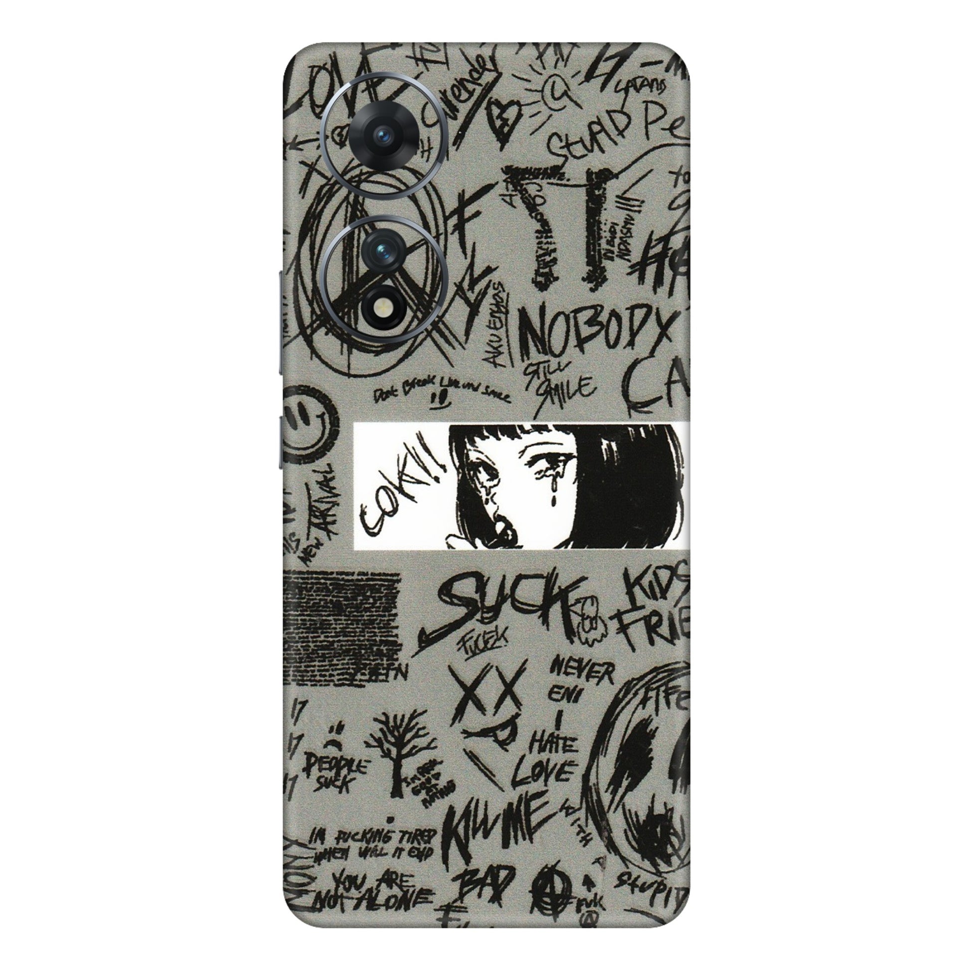 VIVO Z/V/X/T/U/S Series Phone Skins (All Models) - Never Have Love Anime - 3D Embossed Finish (L-260) Vivo T2 (5G)