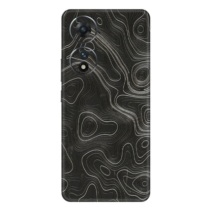 VIVO Z/V/X/T/U/S Series Phone Skins (All Models) - Abstract White Line Map - 3D Embossed Finish (L-269) Vivo T2 (5G)