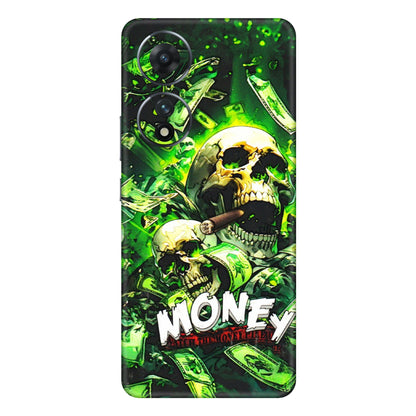 VIVO Z/V/X/T/U/S Series Phone Skins (All Models) - Skull Money - 3D Embossed Finish (L-303) Vivo T2 (5G)