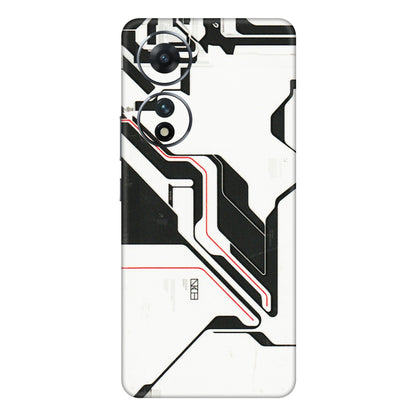 VIVO Z/V/X/T/U/S Series Phone Skins (All Models) - White Techy Logo - 3D Embossed Finish (L-312) Vivo T2 (5G)