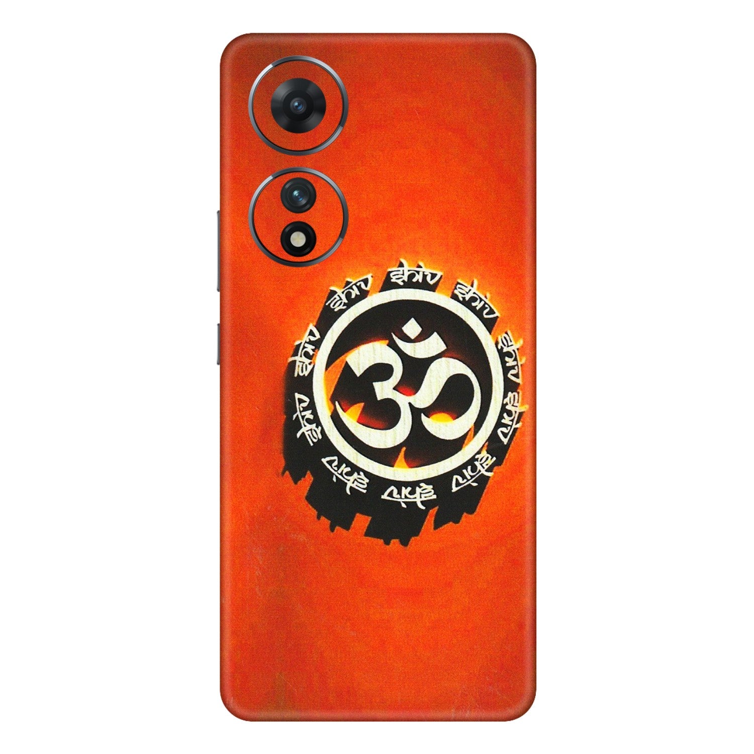 VIVO Z/V/X/T/U/S Series Phone Skins (All Models) - Aum Shiv Orange - 3D Embossed Finish (L-32) Vivo T2 (5G)