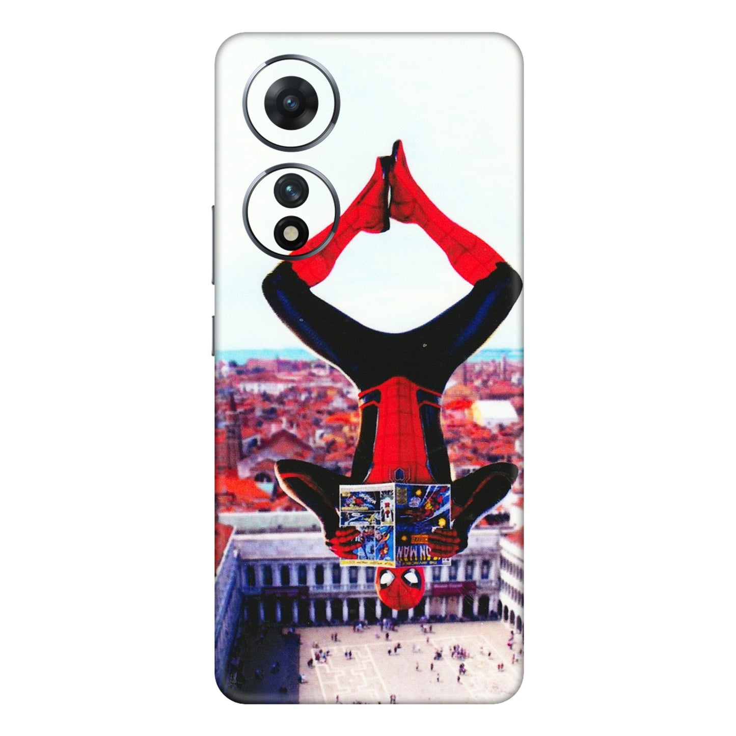 VIVO Z/V/X/T/U/S Series Phone Skins (All Models) - Spiderman Hanging - 3D Embossed Finish (L-53) Vivo T2 (5G)