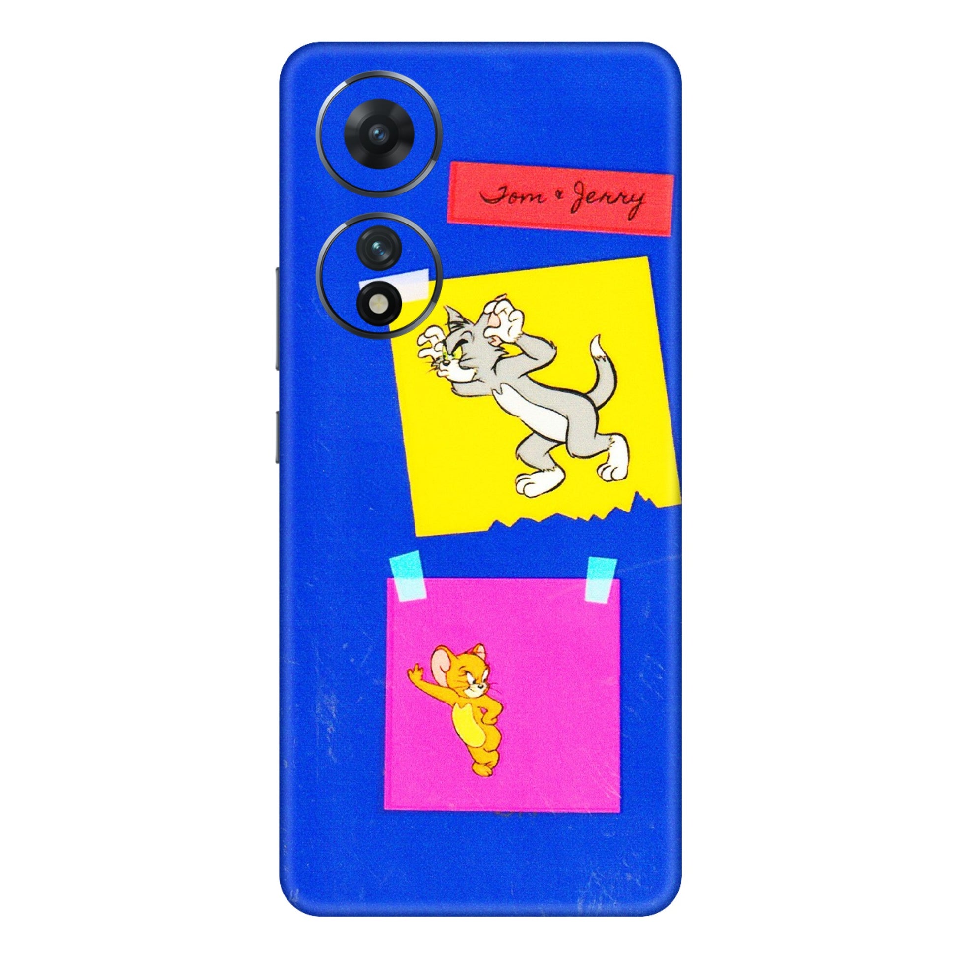 VIVO Z/V/X/T/U/S Series Phone Skins (All Models) - Tom N Jerry Sticky Notes - 3D Embossed Finish (L-88) Vivo T2 (5G)