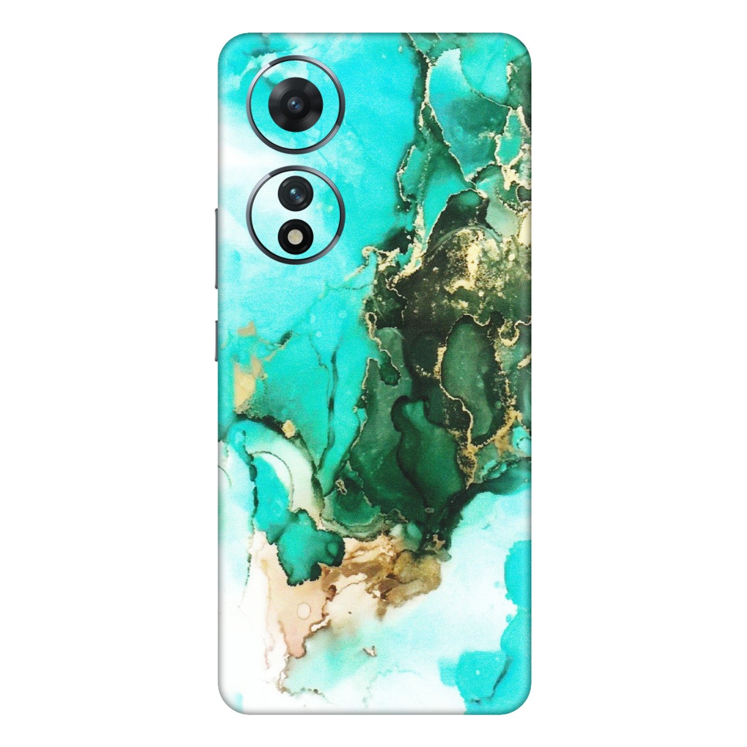VIVO Z/V/X/T/U/S Series Phone Skins (All Models) - The Blue Gold Marble - Matte Finish (M-124) Vivo T2 (5G)
