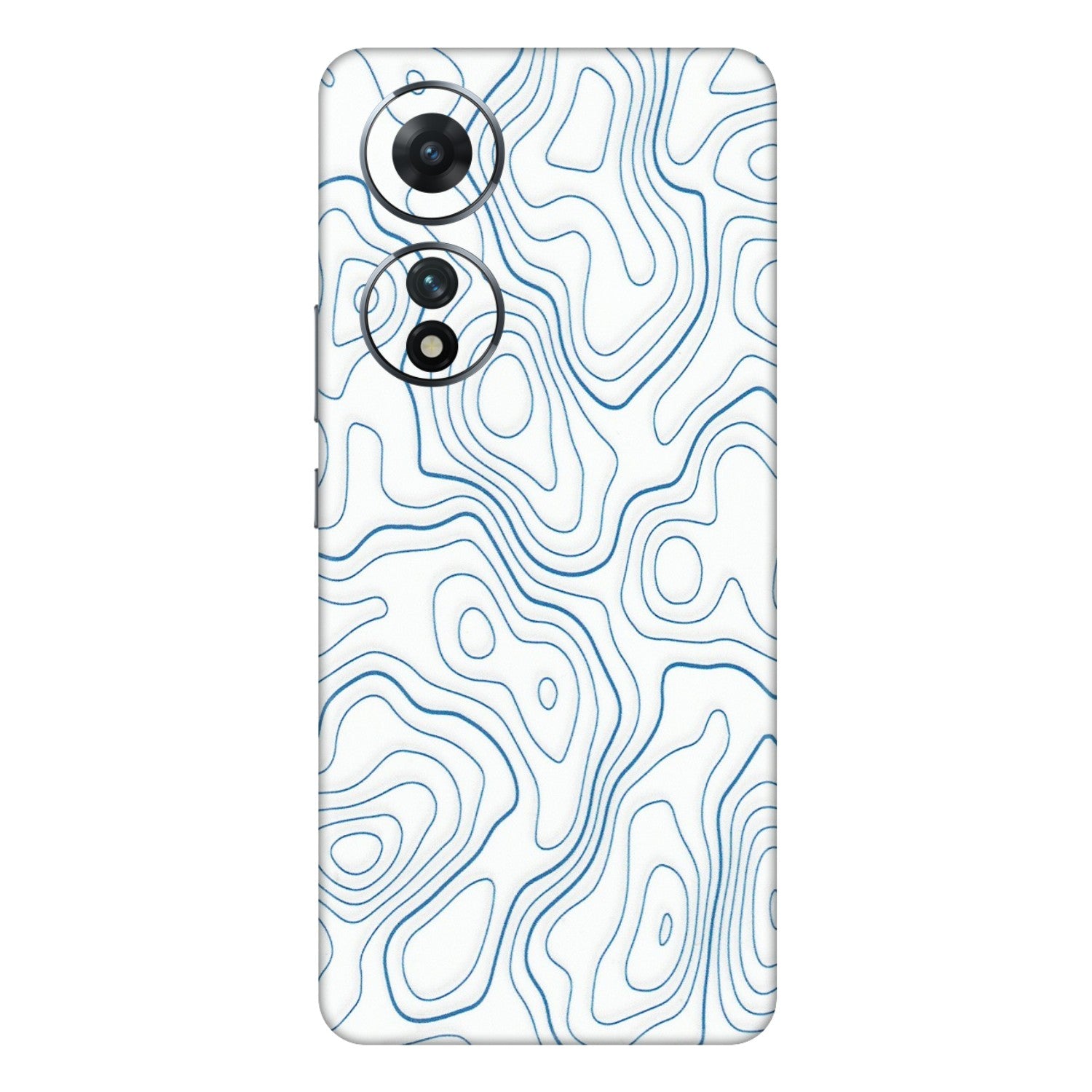 VIVO Z/V/X/T/U/S Series Phone Skins (All Models) - Blue And White Swirls - Matte Finish (M-139) Vivo T2 (5G)