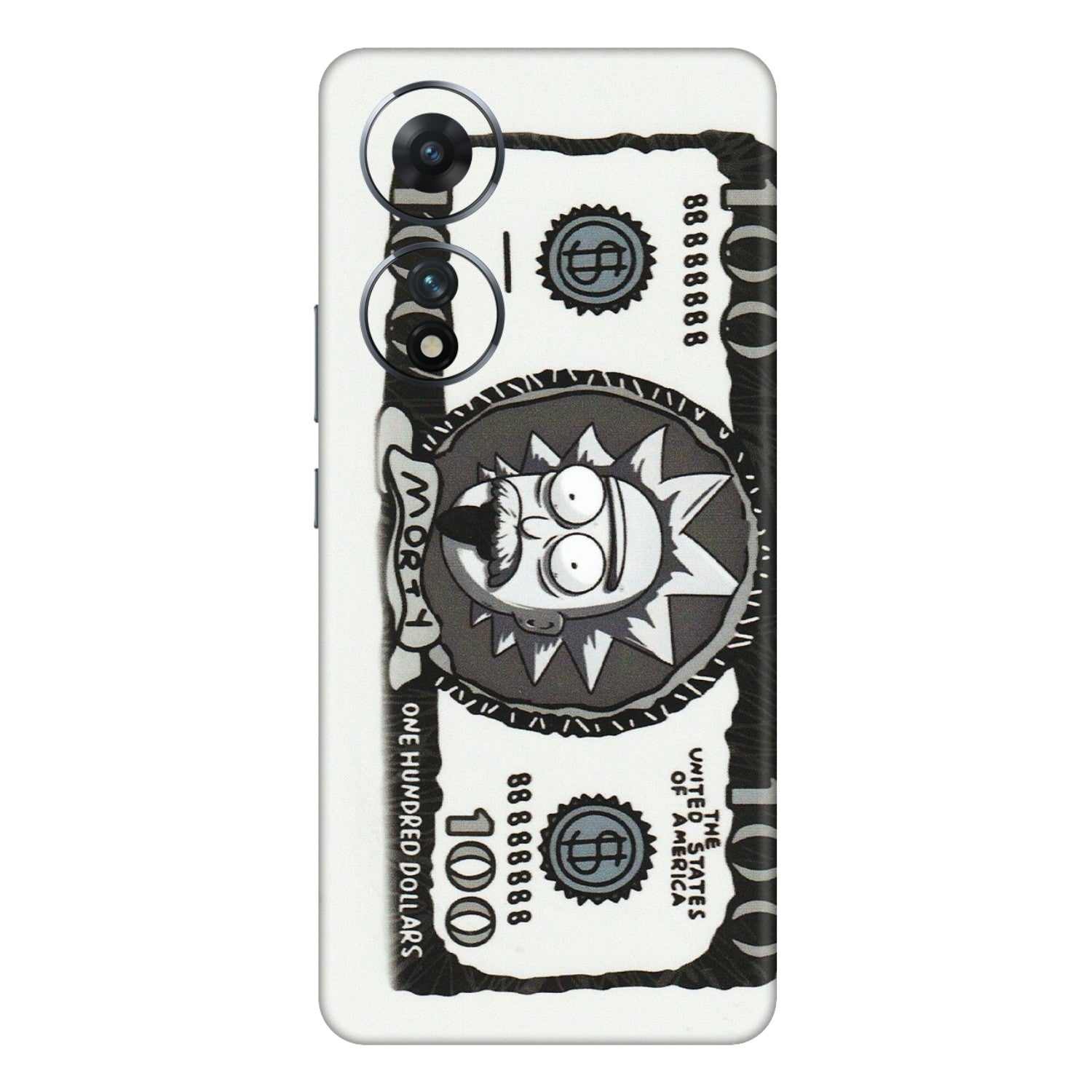 VIVO Z/V/X/T/U/S Series Phone Skins (All Models) - Rick And Morty Hundred Dollar Anime - Matte Finish (M-161) Vivo T2 (5G)