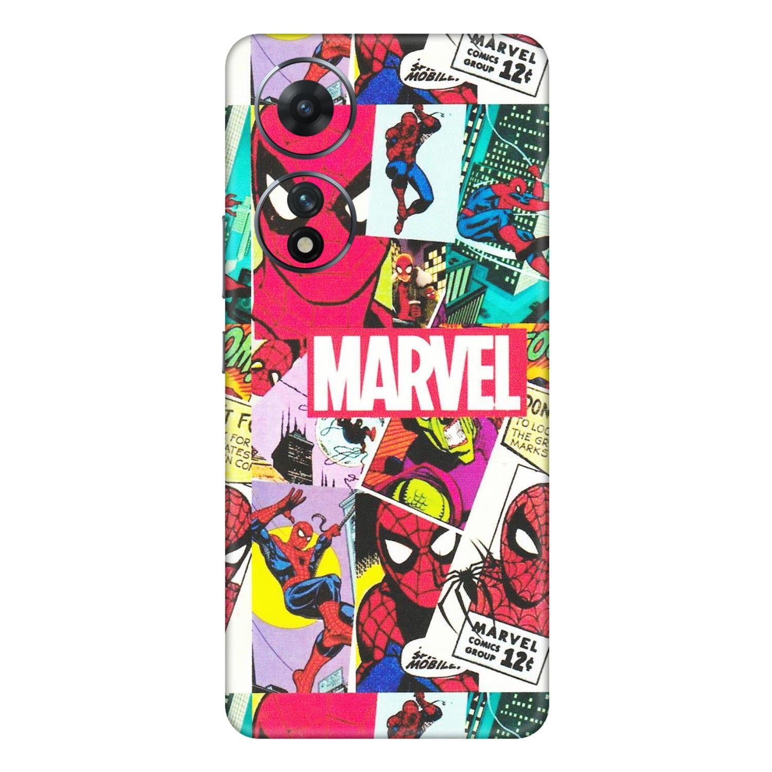 VIVO Z/V/X/T/U/S Series Phone Skins (All Models) - Marvel Comic Spiderman Grafitti - Matte Finish (M-72) Vivo T2 (5G)