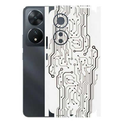 VIVO Z/V/X/T/U/S Series Phone Skins (All Models) - Tech Circuits - Transparent Finish (T-03) Vivo T2 (5G)