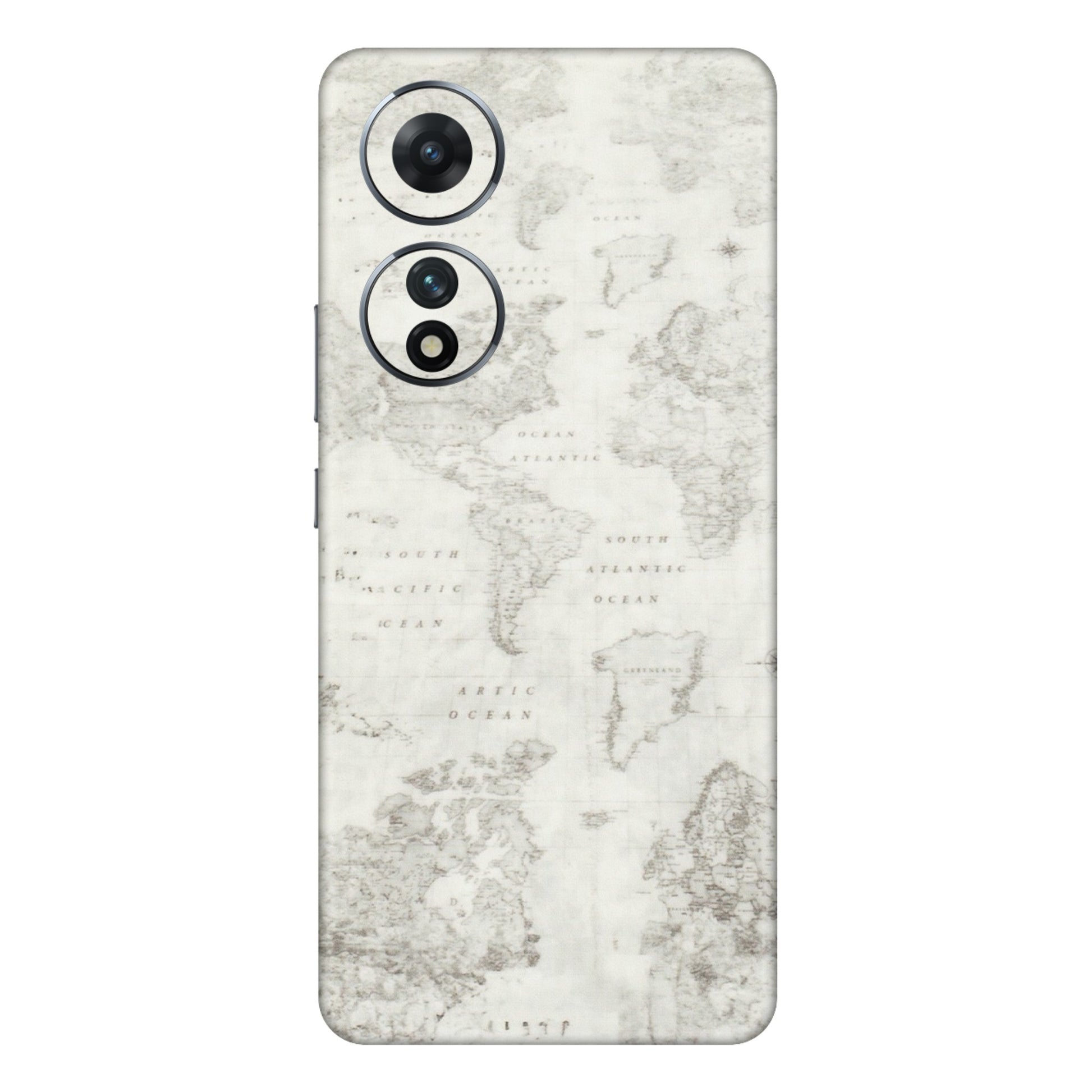 VIVO Z/V/X/T/U/S Series Phone Skins (All Models) - World Travel Map - Transparent Finish (T-04) Vivo T2 (5G)