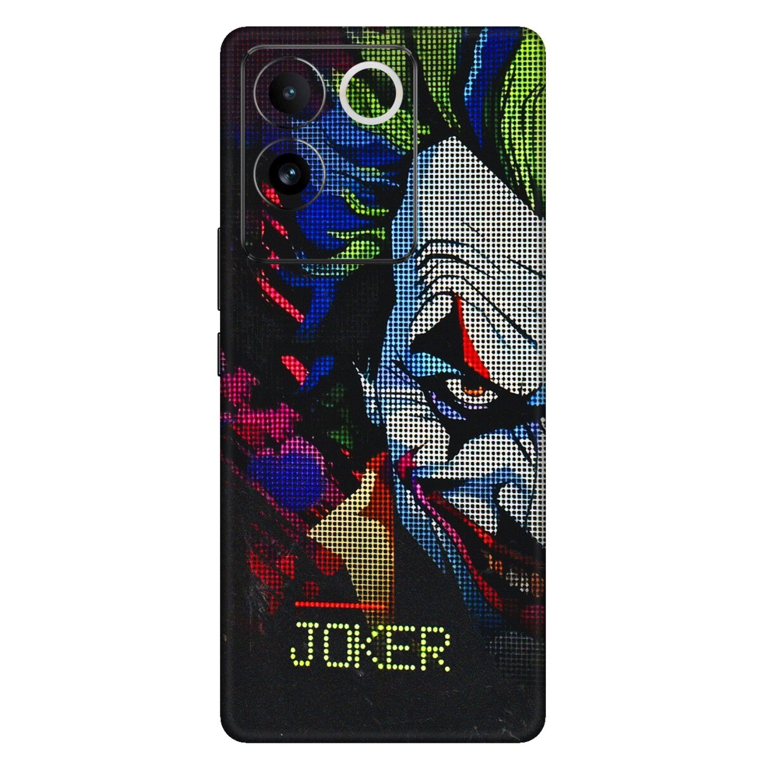 VIVO Z/V/X/T/U/S Series Phone Skins (All Models) - Joker Dot Matrix - 3D Embossed Finish (L-08) Vivo T2 Pro (5G)