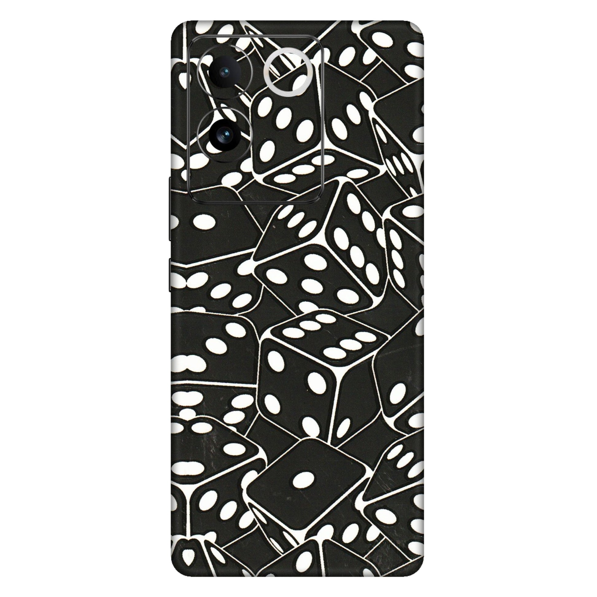 VIVO Z/V/X/T/U/S Series Phone Skins (All Models) - Big Black Dices - 3D Embossed Finish (L-106) Vivo T2 Pro (5G)