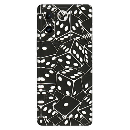 VIVO Z/V/X/T/U/S Series Phone Skins (All Models) - Big Black Dices - 3D Embossed Finish (L-106) Vivo T2 Pro (5G)