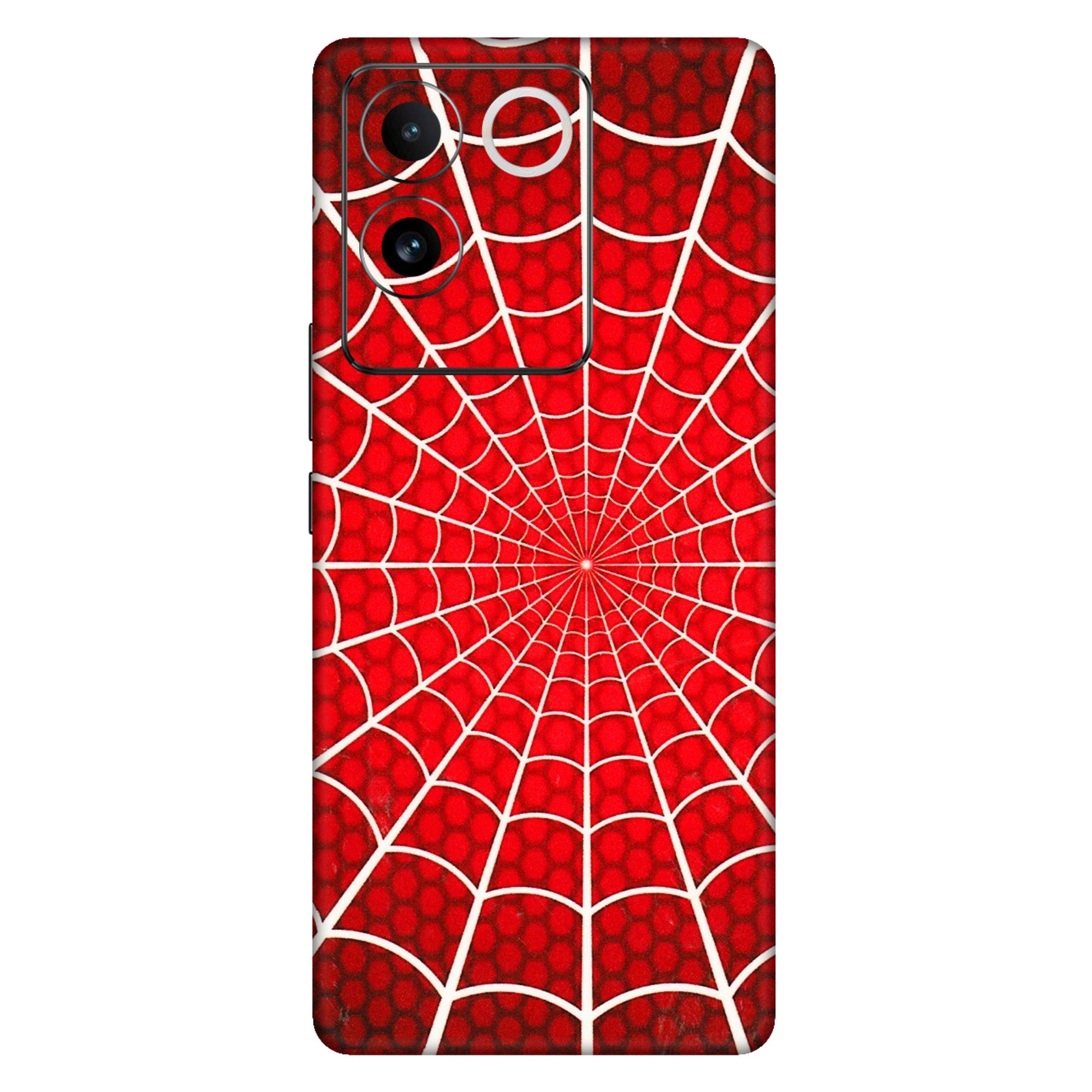 VIVO Z/V/X/T/U/S Series Phone Skins (All Models) - Classic Spidey Web - 3D Embossed Finish (L-115) Vivo T2 Pro (5G)