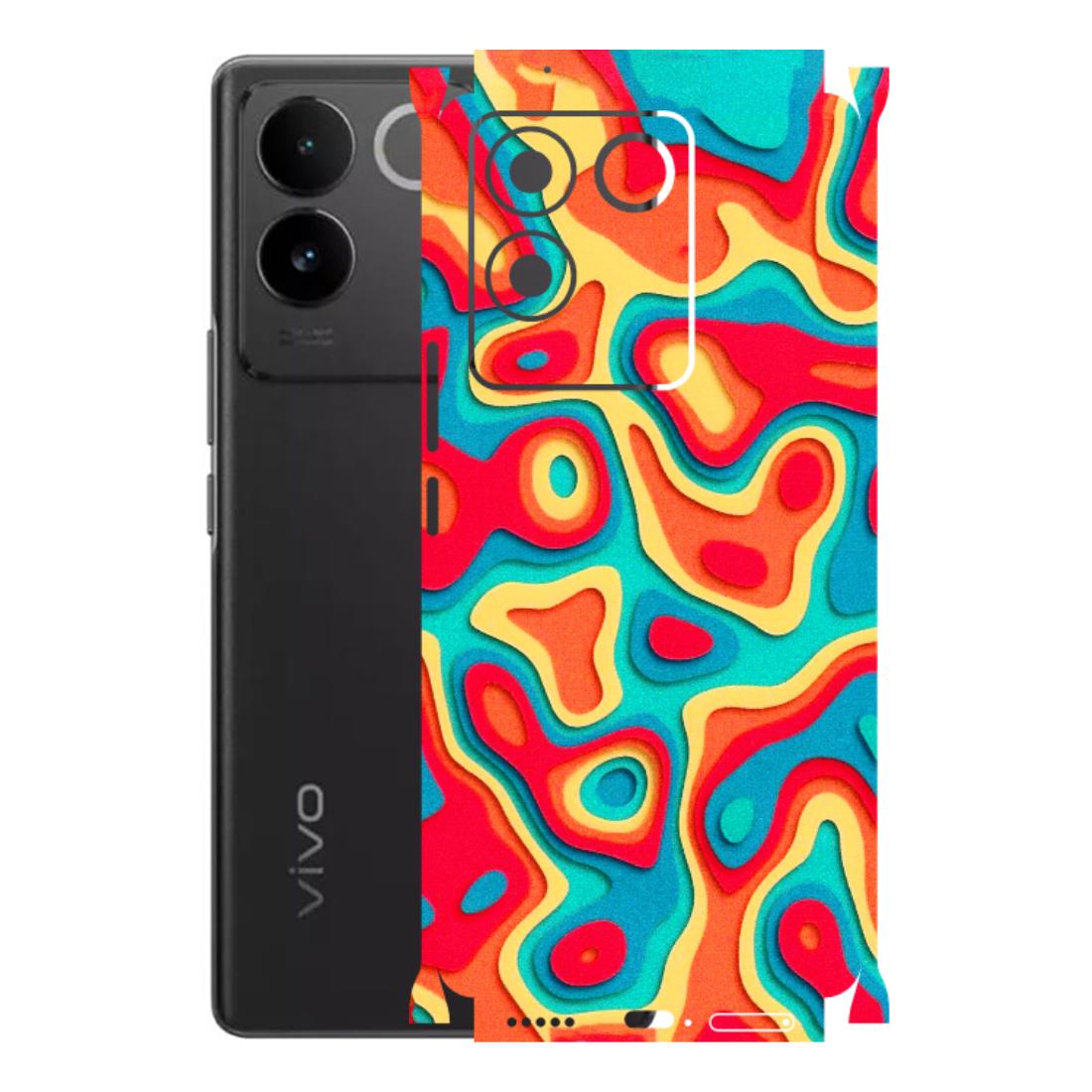 VIVO Z/V/X/T/U/S Series Phone Skins (All Models) - Abstract Swirl - 3D Embossed Finish (L-150) Vivo T2 Pro (5G)