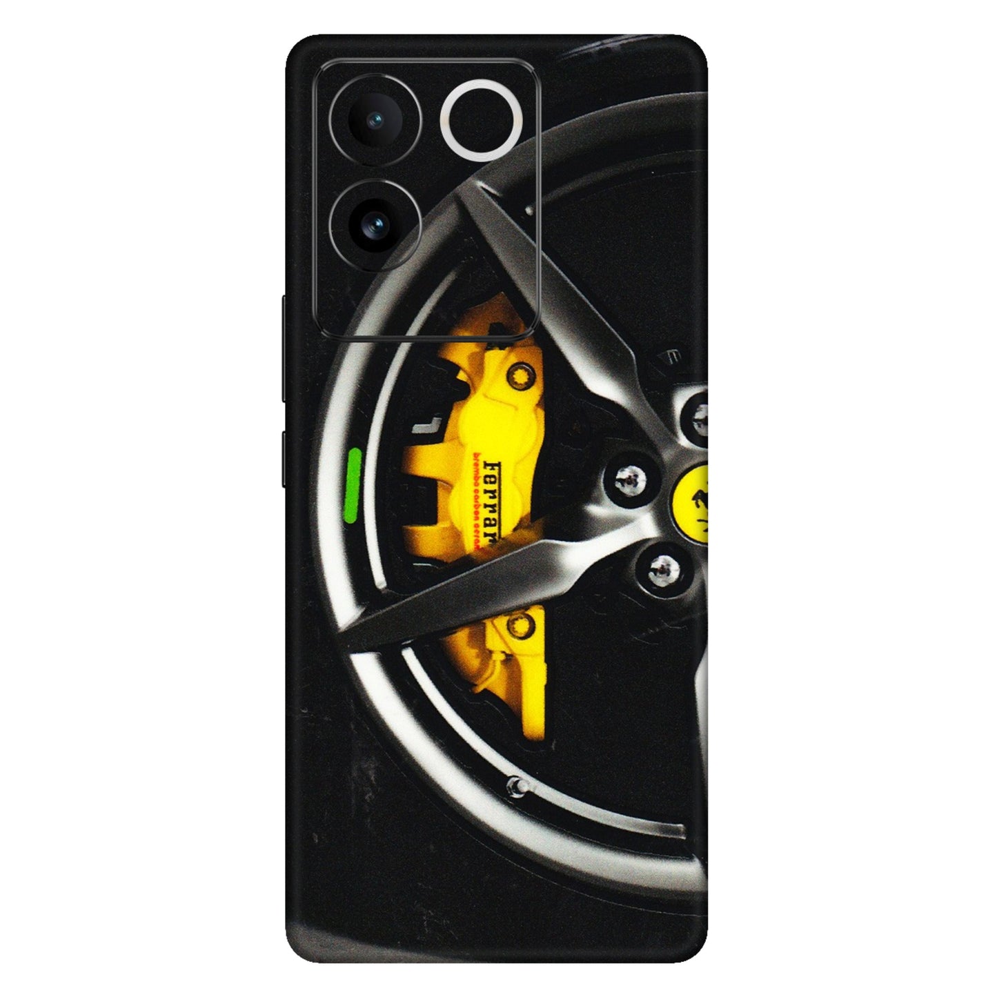 VIVO Z/V/X/T/U/S Series Phone Skins (All Models) - Ferrari Wheel Alloy - 3D Embossed Finish (L-173) Vivo T2 Pro (5G)