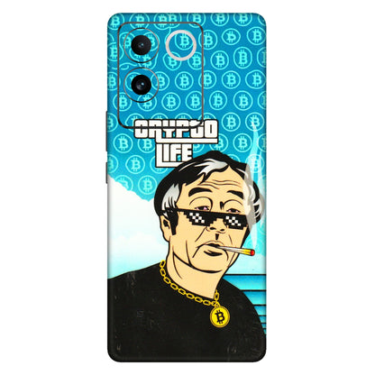 VIVO Z/V/X/T/U/S Series Phone Skins (All Models) - Crypto Thug Life - 3D Embossed Finish (L-179) Vivo T2 Pro (5G)