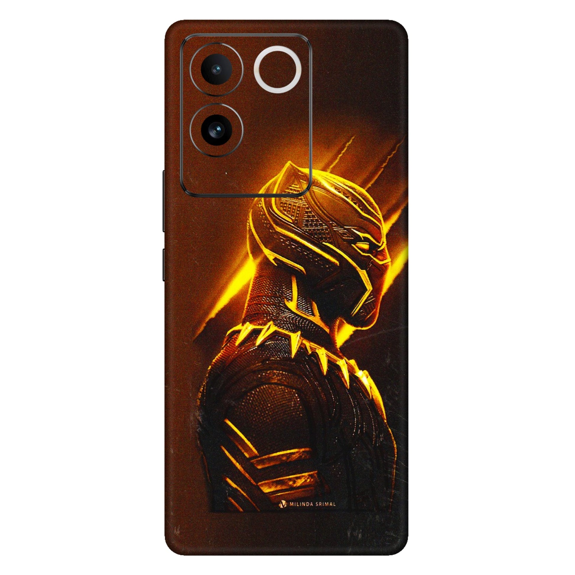 VIVO Z/V/X/T/U/S Series Phone Skins (All Models) - Gold Black Panther - 3D Embossed Finish (L-181) Vivo T2 Pro (5G)