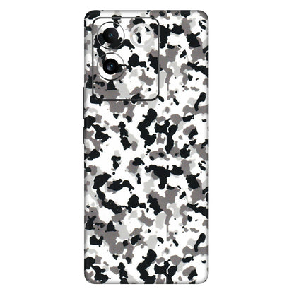 VIVO Z/V/X/T/U/S Series Phone Skins (All Models) - White Black Camouflage - 3D Embossed Finish (L-18) Vivo T2 Pro (5G)