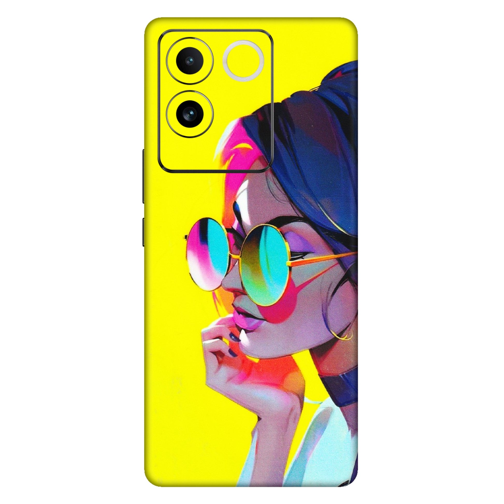 VIVO Z/V/X/T/U/S Series Phone Skins (All Models) - Bold Stylish Girl - 3D Embossed Finish (L-222) Vivo T2 Pro (5G)