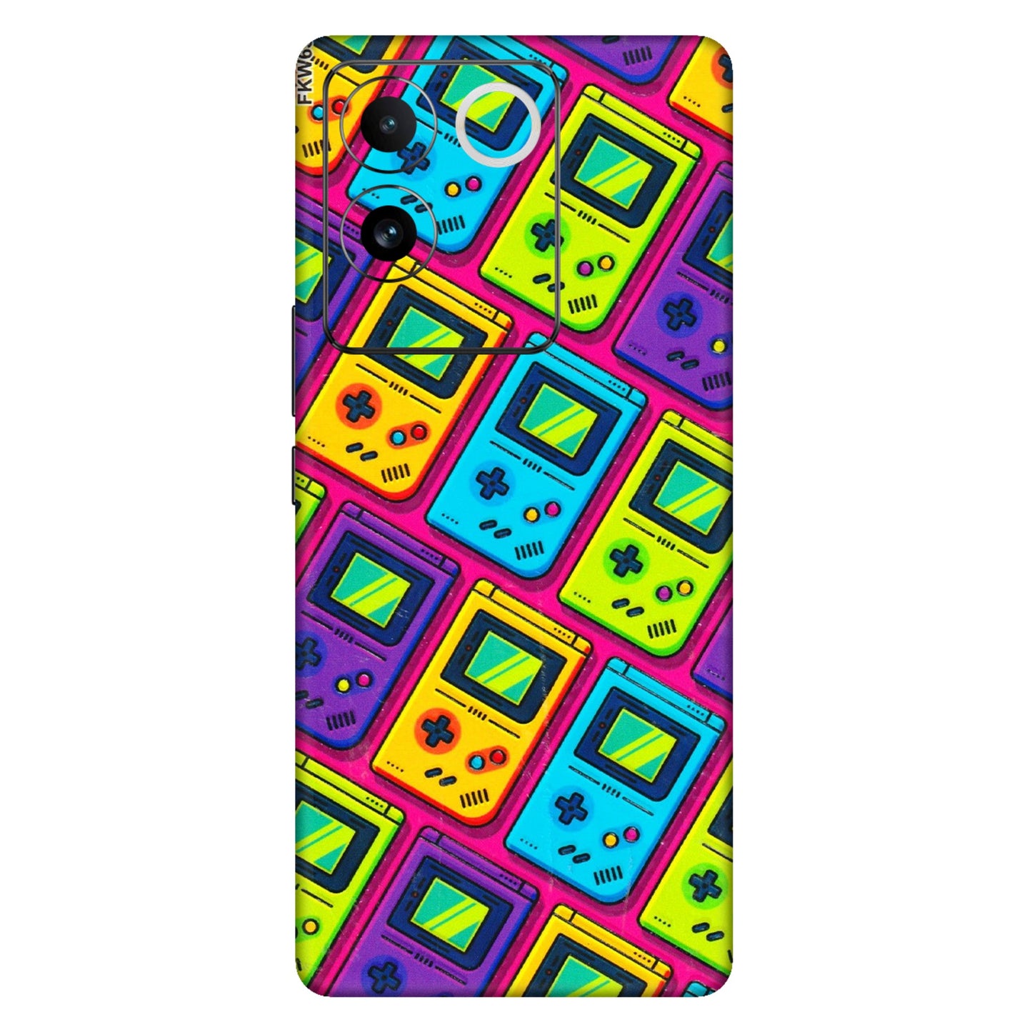 VIVO Z/V/X/T/U/S Series Phone Skins (All Models) - Gameboy Colourful - 3D Embossed Finish (L-266) Vivo T2 Pro (5G)