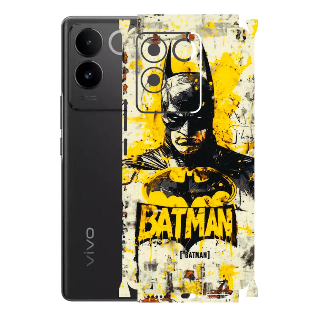 VIVO Z/V/X/T/U/S Series Phone Skins (All Models) - Batman Yellow BT - 3D Embossed Finish (L-304) Vivo T2 Pro (5G)